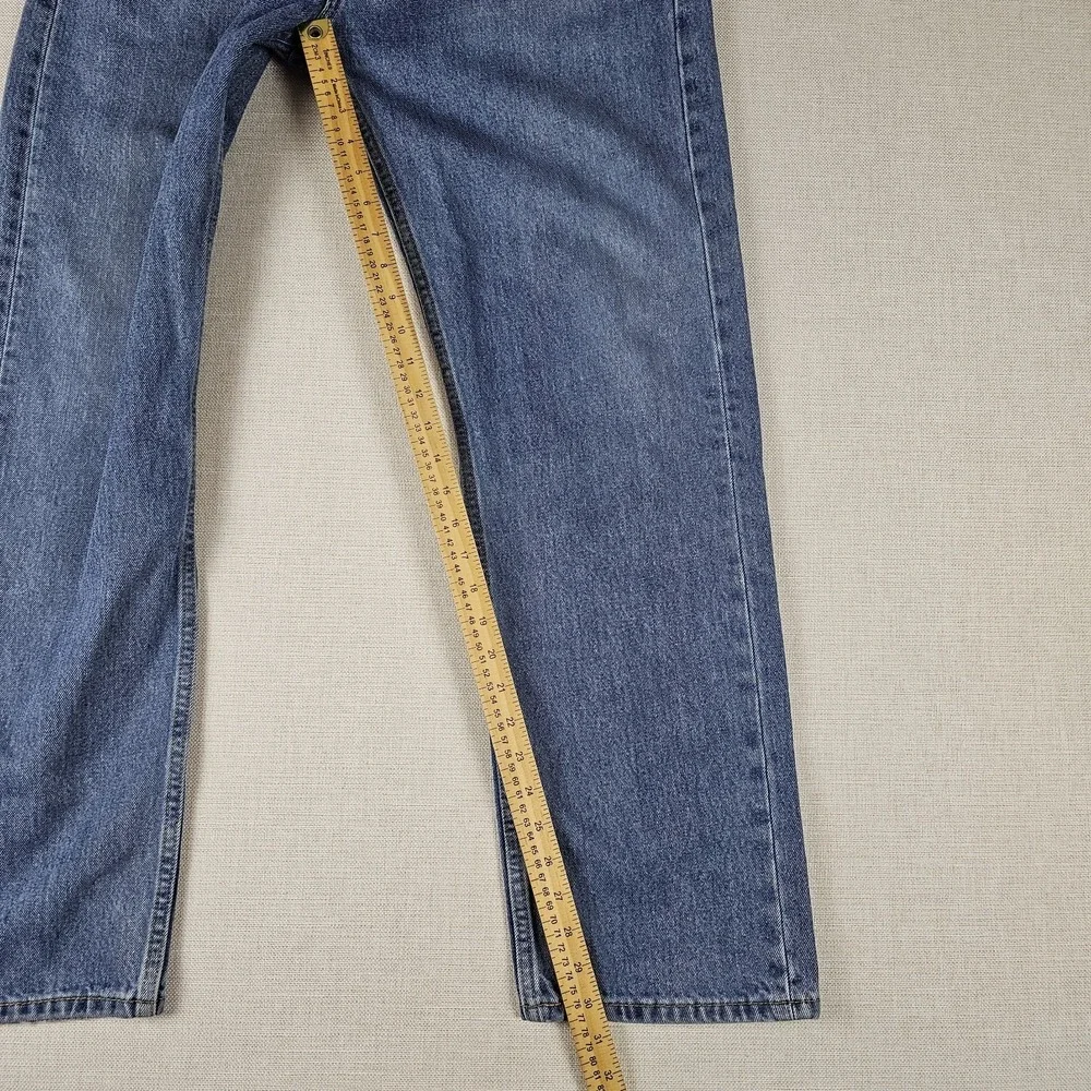 Levis 505 Jeans Mens 36X32 (34×30) Straight Leg Blue Grunge Broke-In
